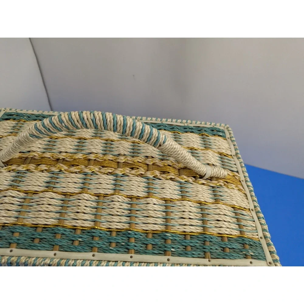 Vintage Wicker Sewing Basket LARGE 15